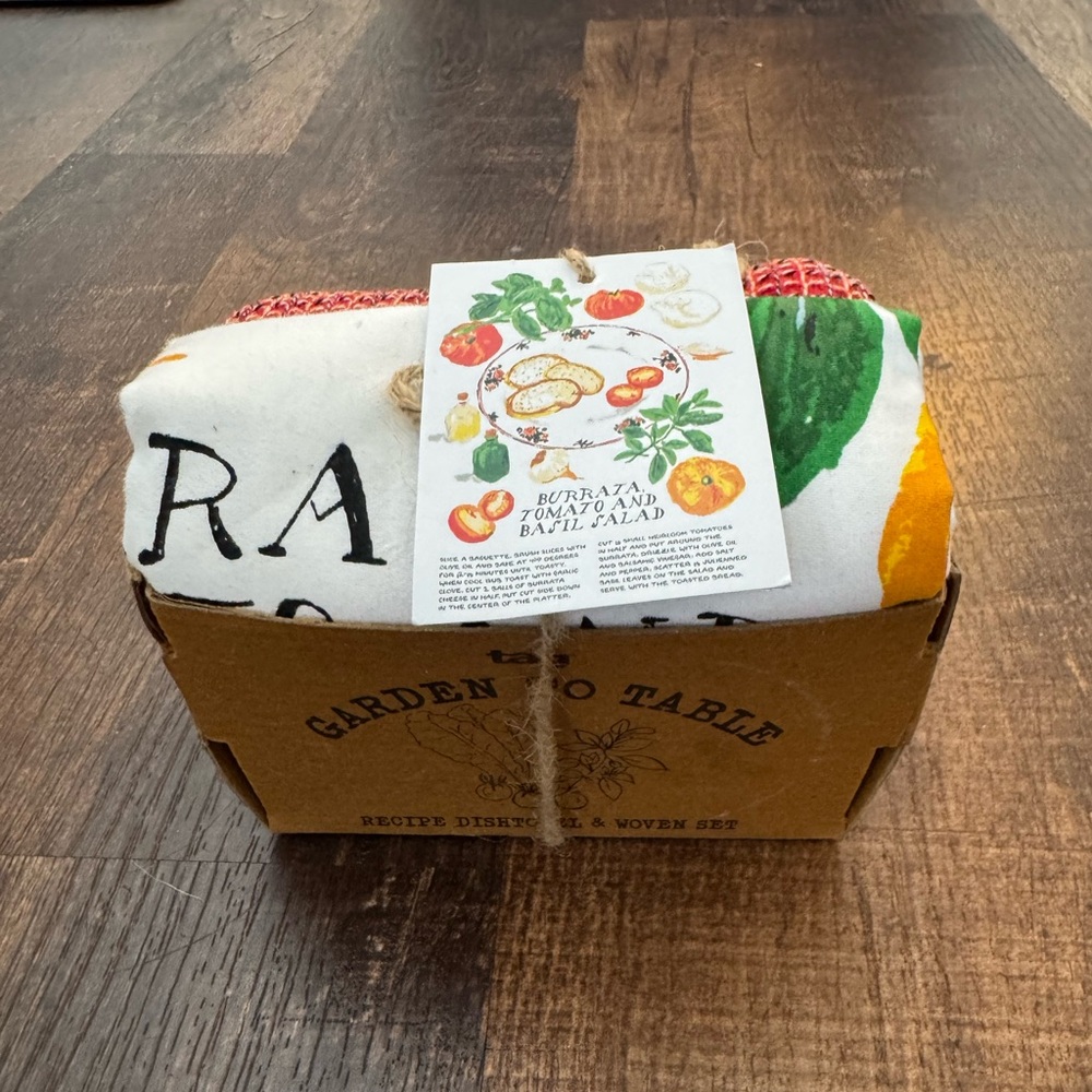 Garden to Table Recipe Dish Towel Set
